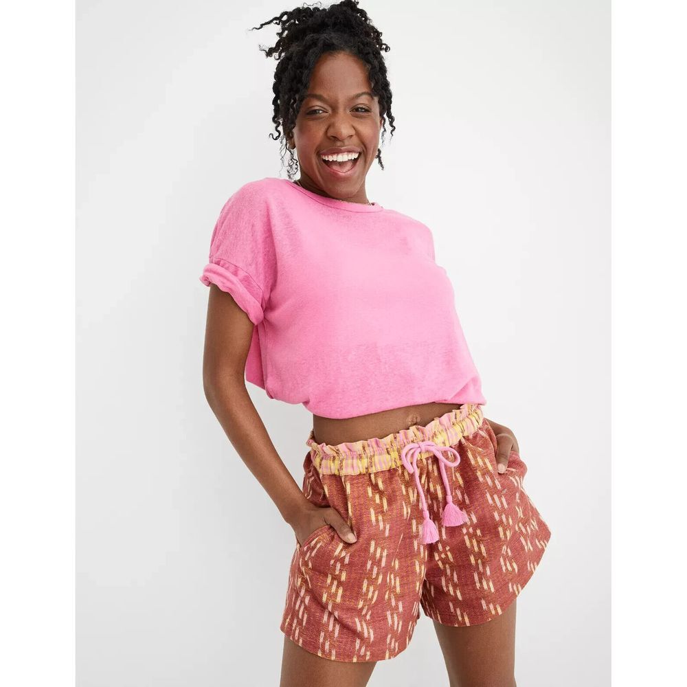 Aerie Womens Jacquard High Waisted Short in‎ Yellow Shock Size Medium